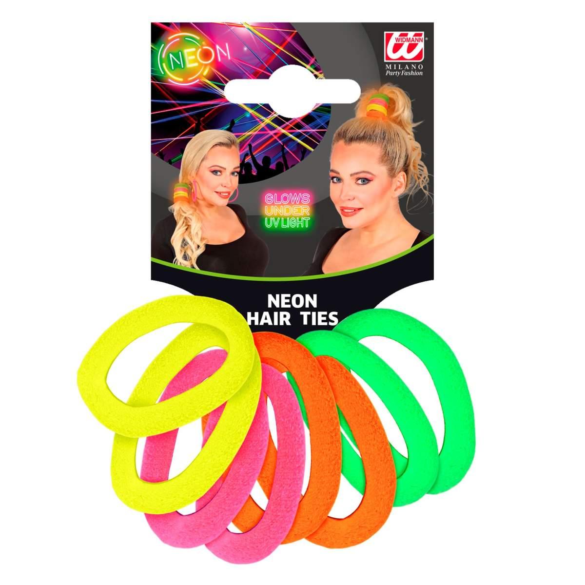 Elastici Capelli Fluorescenti Set pz.8 |Widmann