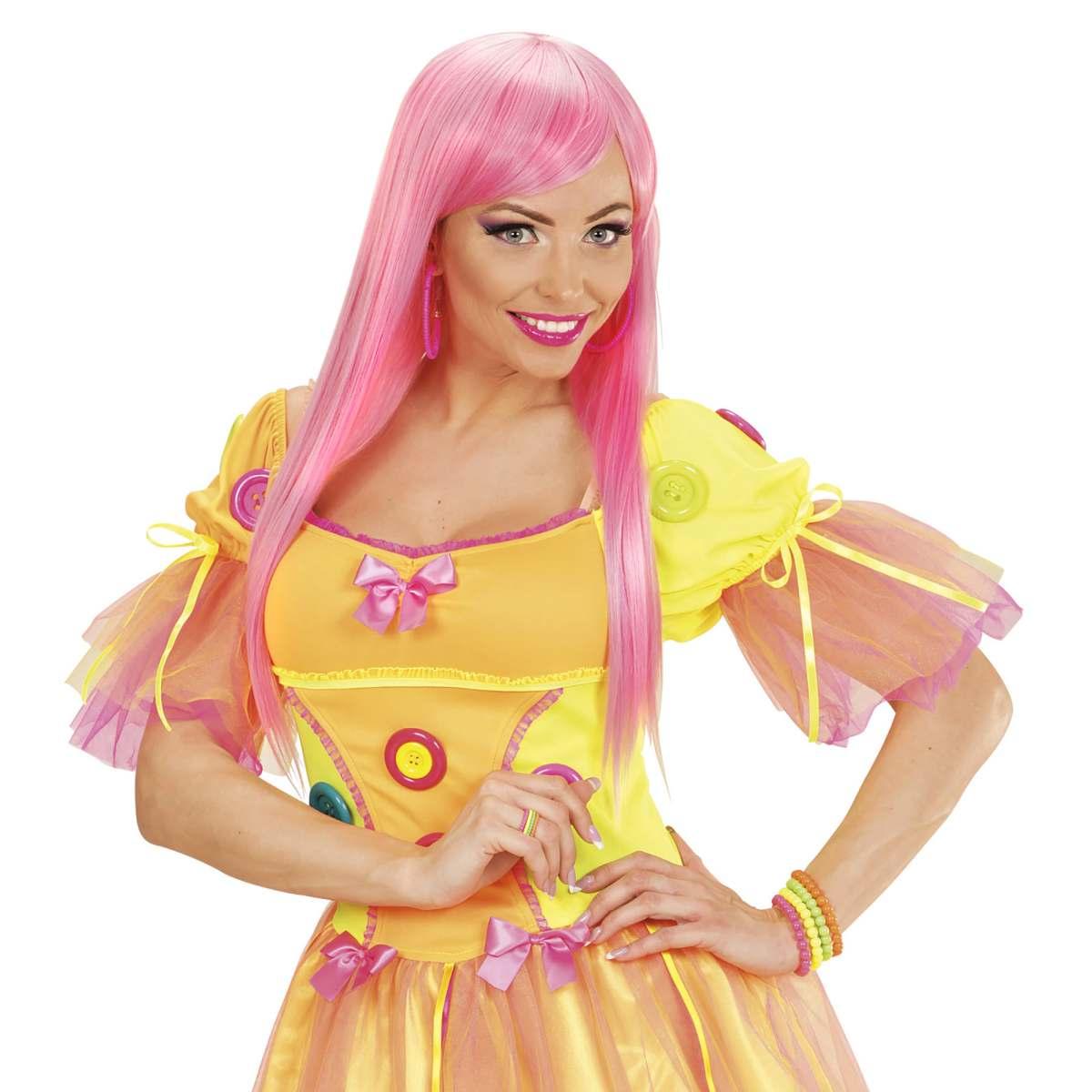 Anelli Disco Color Fluo pz.4 |Widmann