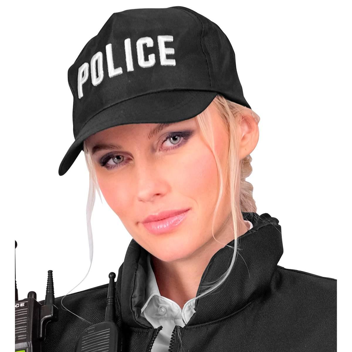 Cappello Poliziotto Nero con Visiera Regolabile |Widmann