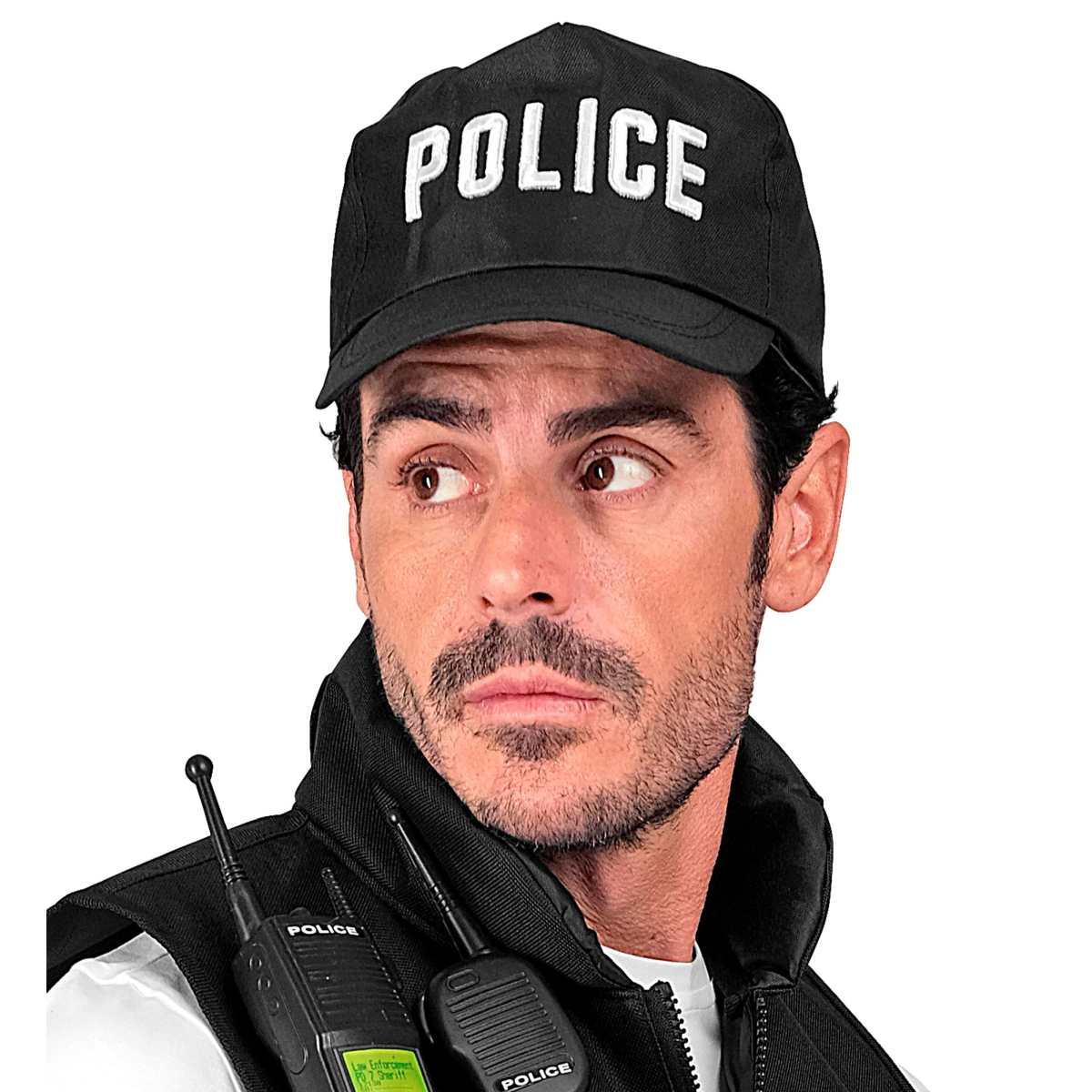 Cappello Poliziotto Nero con Visiera Regolabile |Widmann