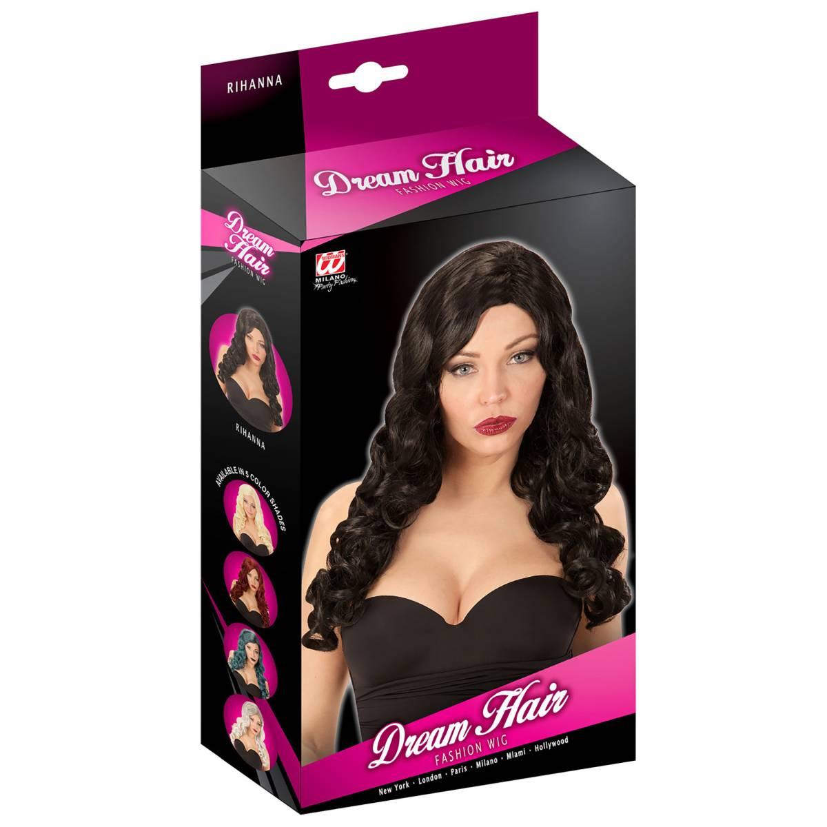 Parrucca Dream Rihanna Nera Mossa |Widmann