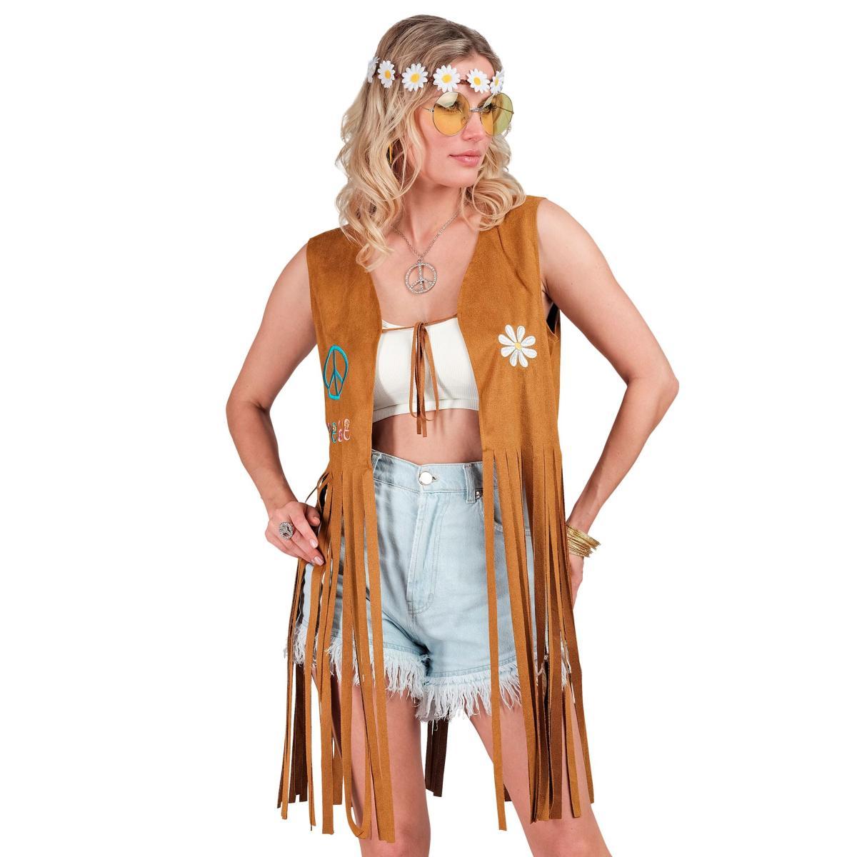 Costume Gilet Marrone con Frange |Widmann