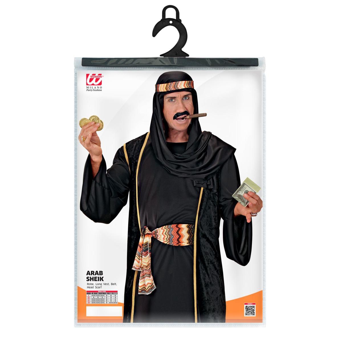 Costume Arabo Sceicco Nero |Widmann
