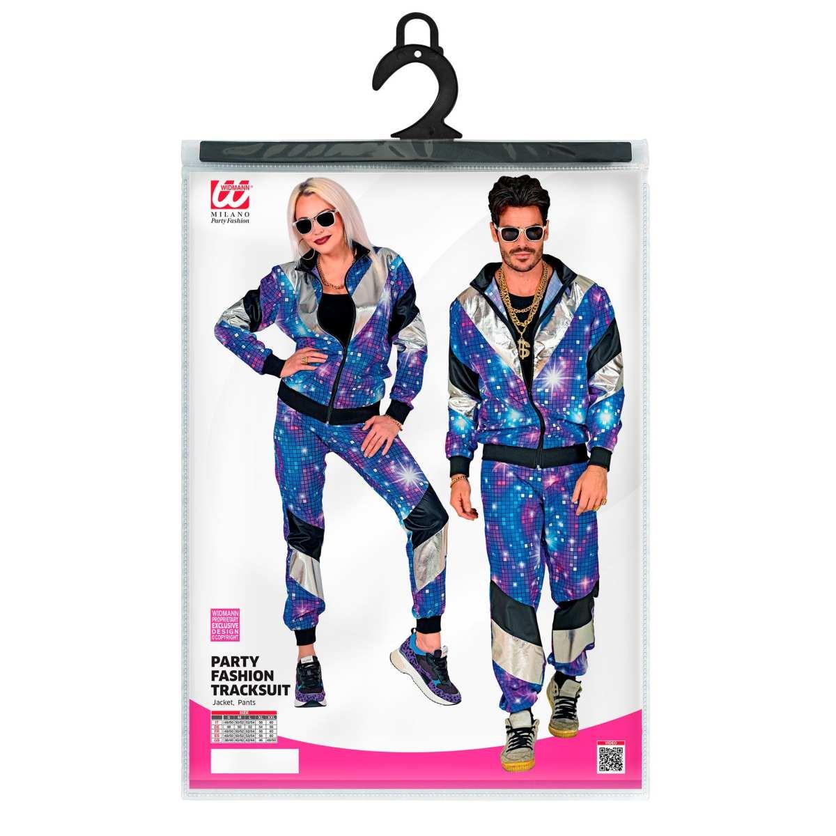 Costume Tuta Anni '70/'80 Dance Blu |Widmann