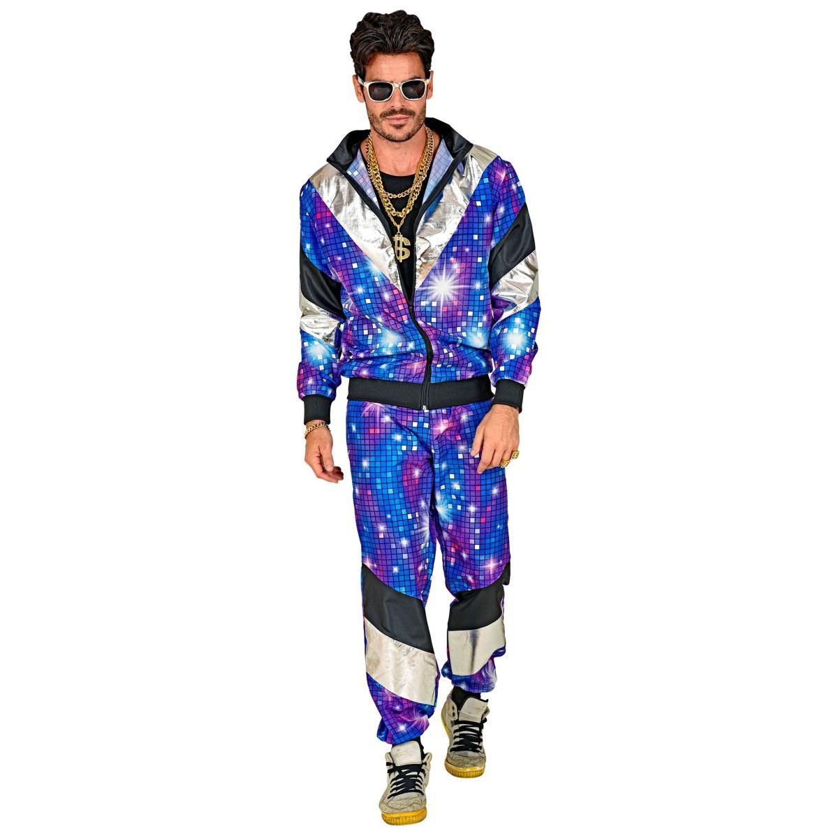 Costume Tuta Anni '70/'80 Dance Blu |Widmann