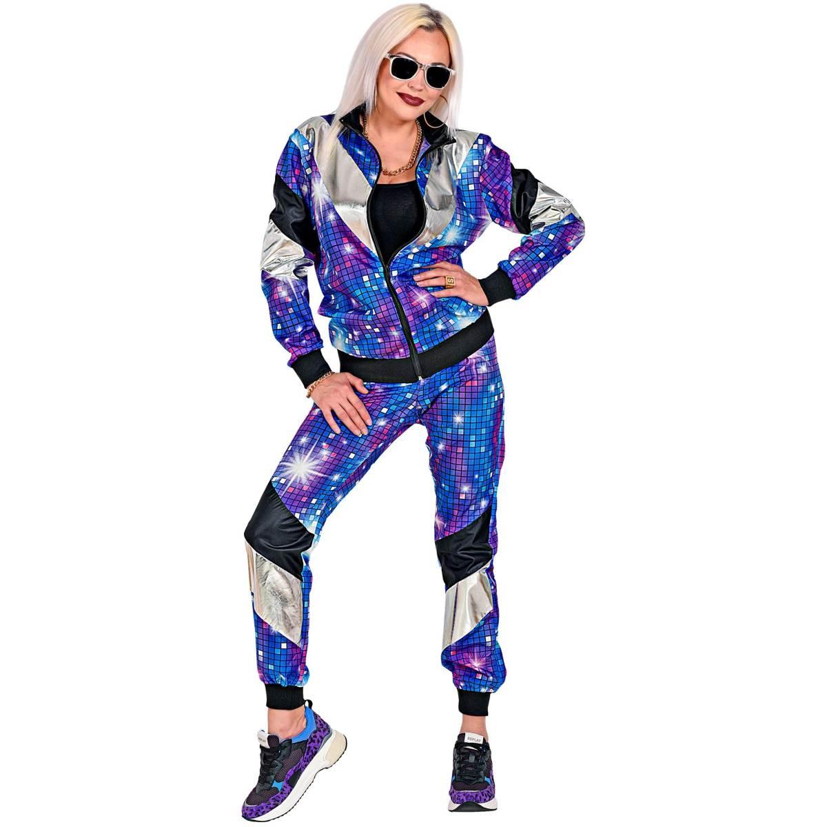 Costume Tuta Anni '70/'80 Dance Blu |Widmann