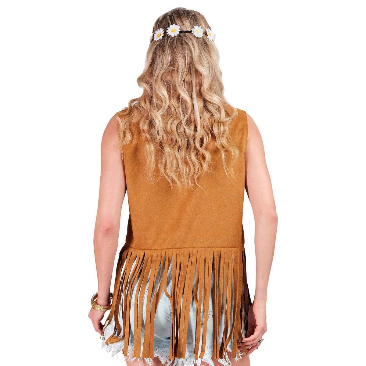 Costume Gilet Marrone Traforato con Frange |Widmann