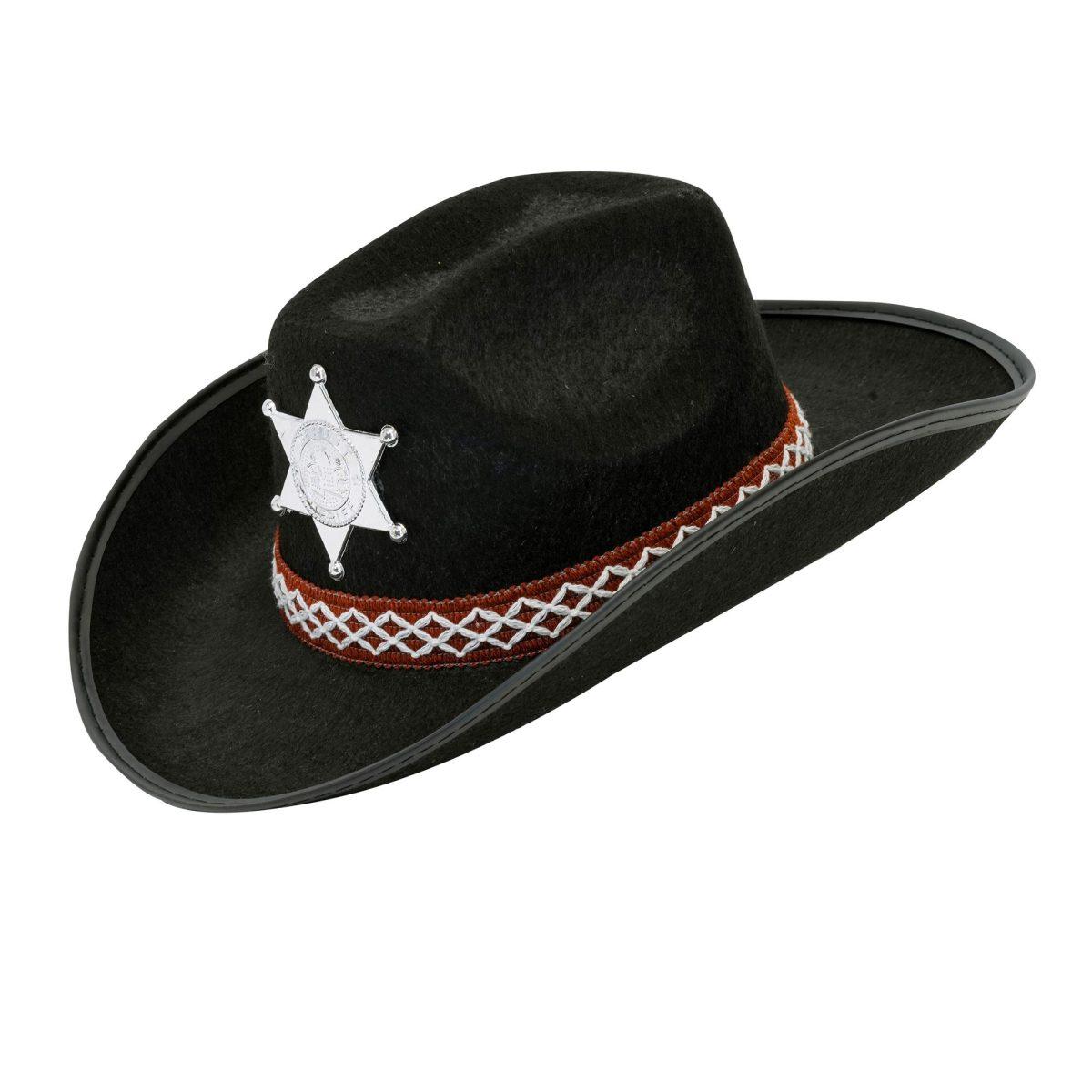 Cappello Cowboy Sceriffo Baby Nero |Widmann