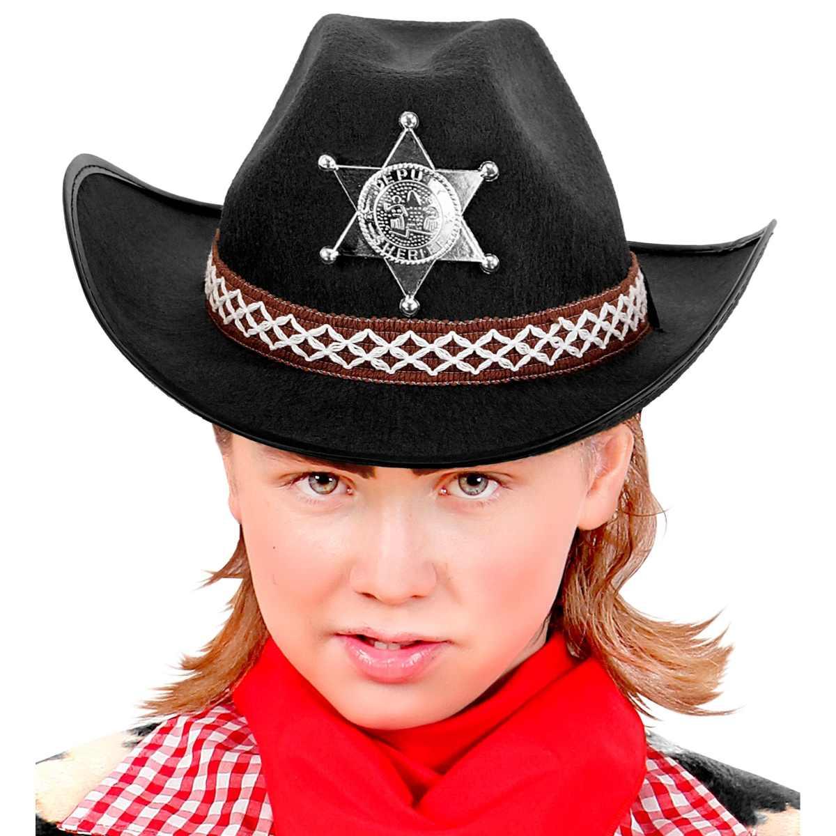 Cappello Cowboy Sceriffo Baby Nero |Widmann