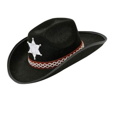 Cappello Cowboy Sceriffo Baby Nero |Widmann