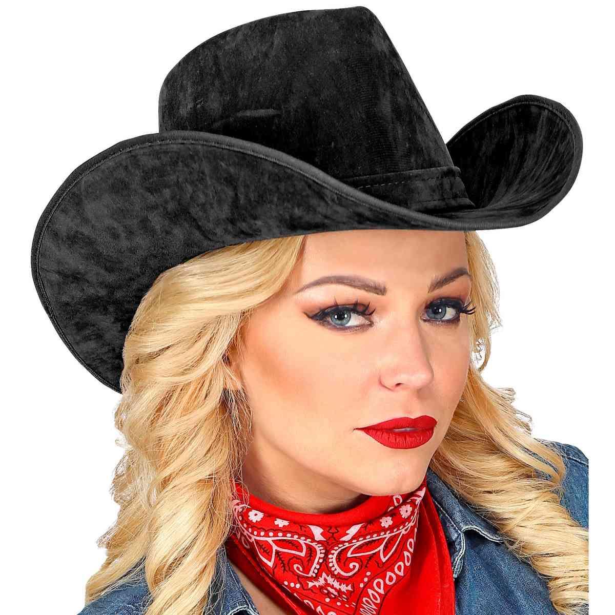 Cappello Cowboy Nero Scamosciato |Widmann