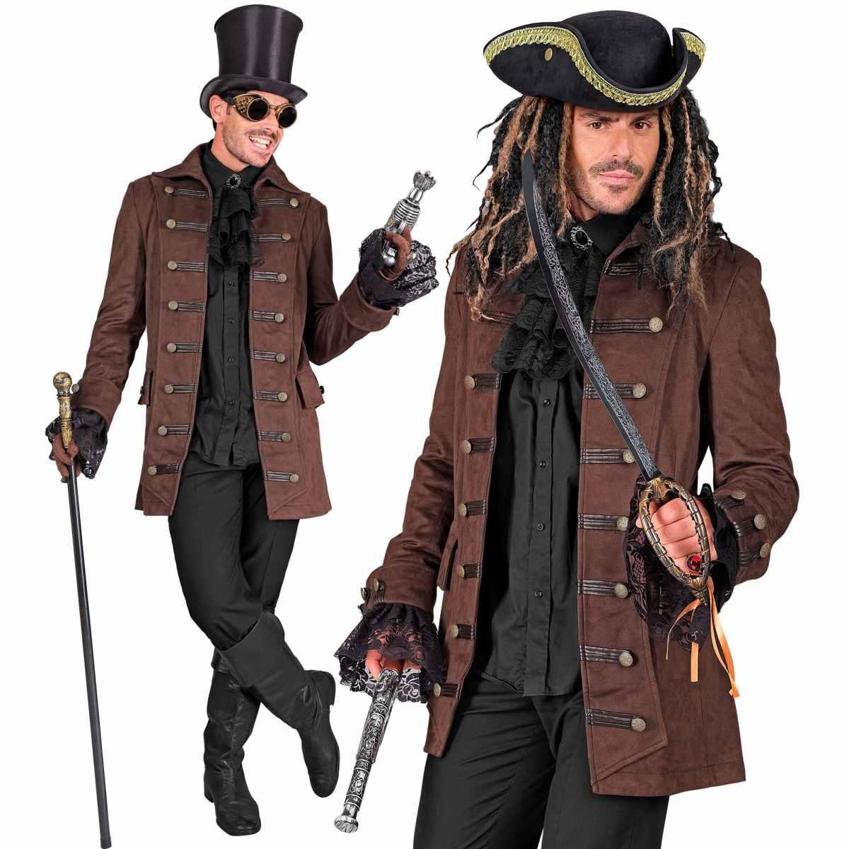 Costume Giacca Pirata Marrone |Widmann