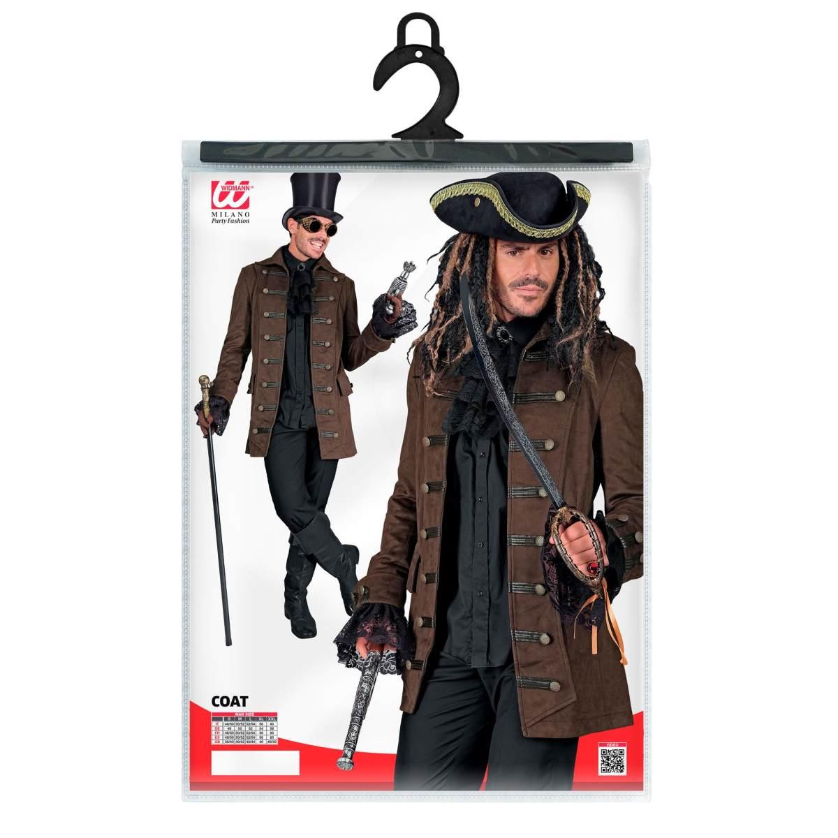 Costume Giacca Pirata Marrone |Widmann