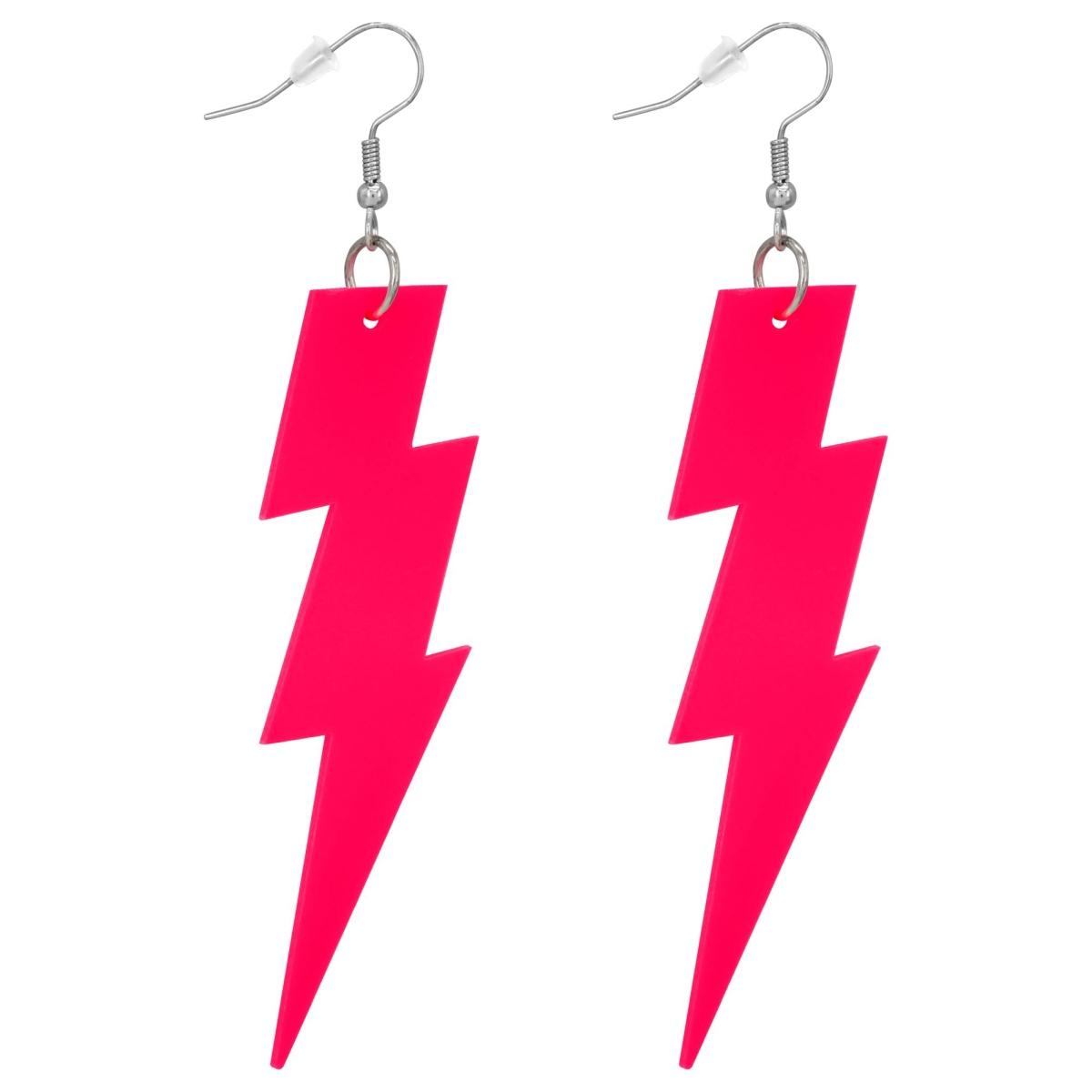 Orecchini Fulmine Rosa Fluorescenti |Widmann