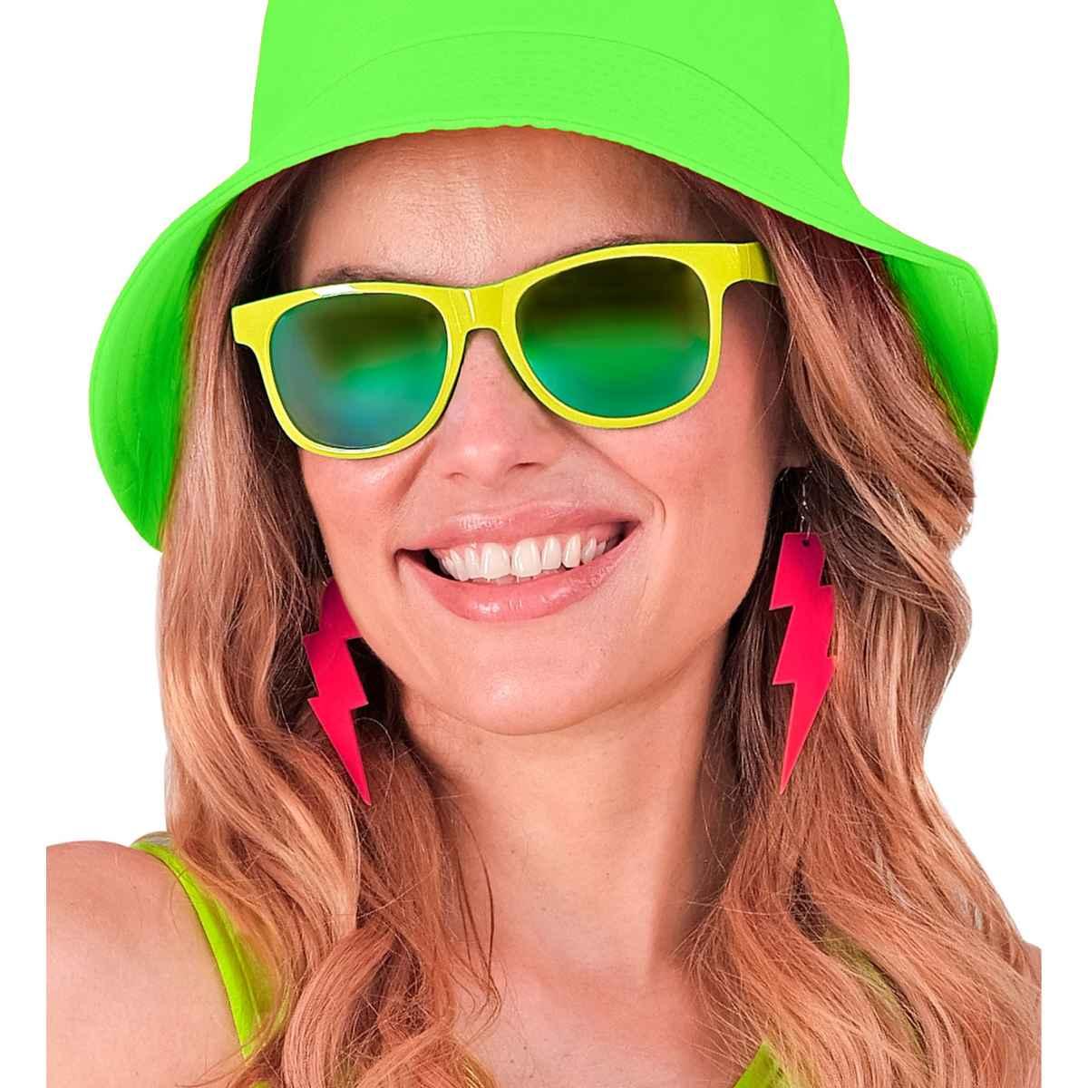 Orecchini Fulmine Rosa Fluorescenti |Widmann