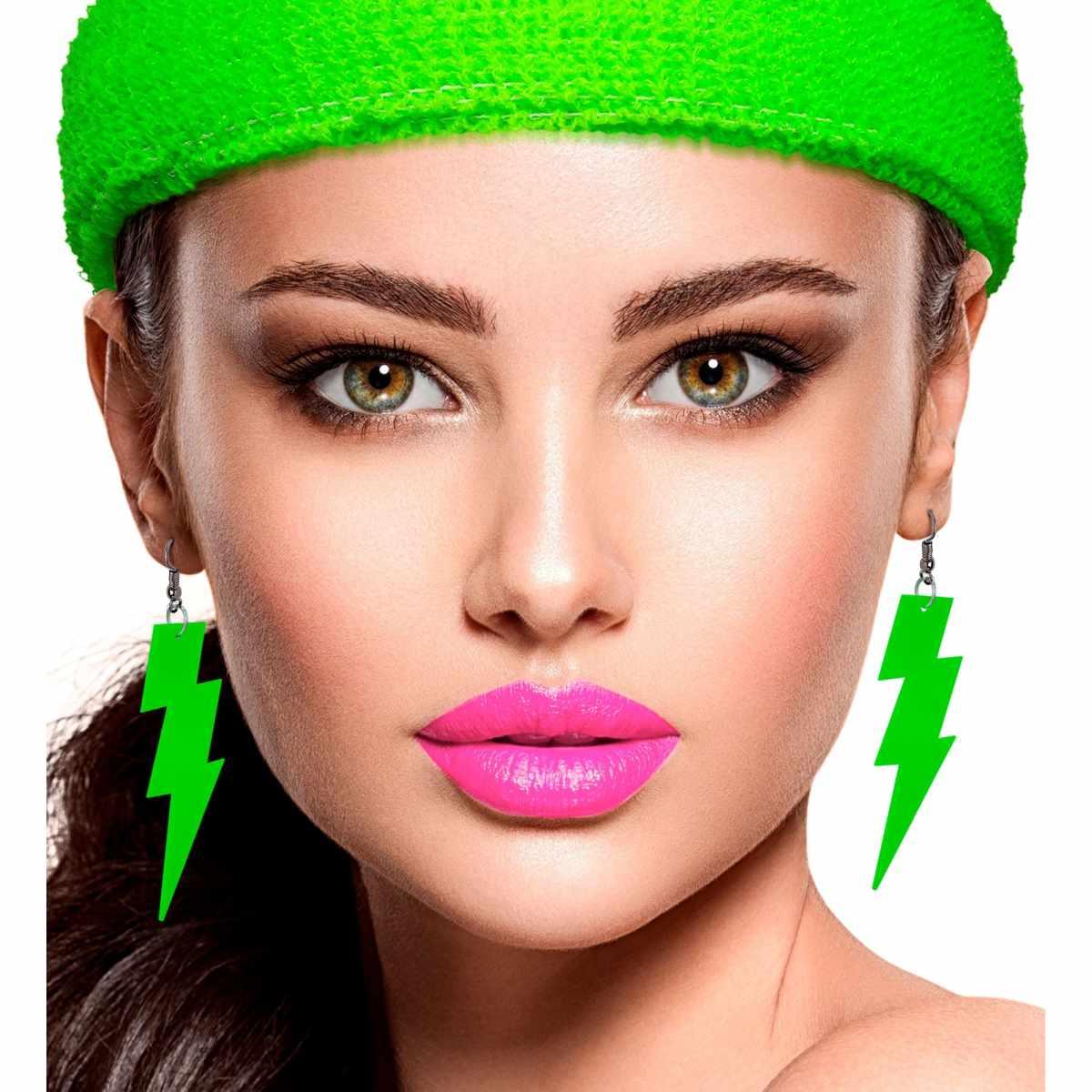 Orecchini Fulmine Verdi Fluorescenti |Widmann