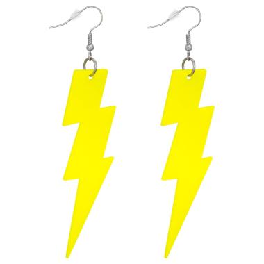 Orecchini Fulmine Giallo Fluorescenti |Widmann