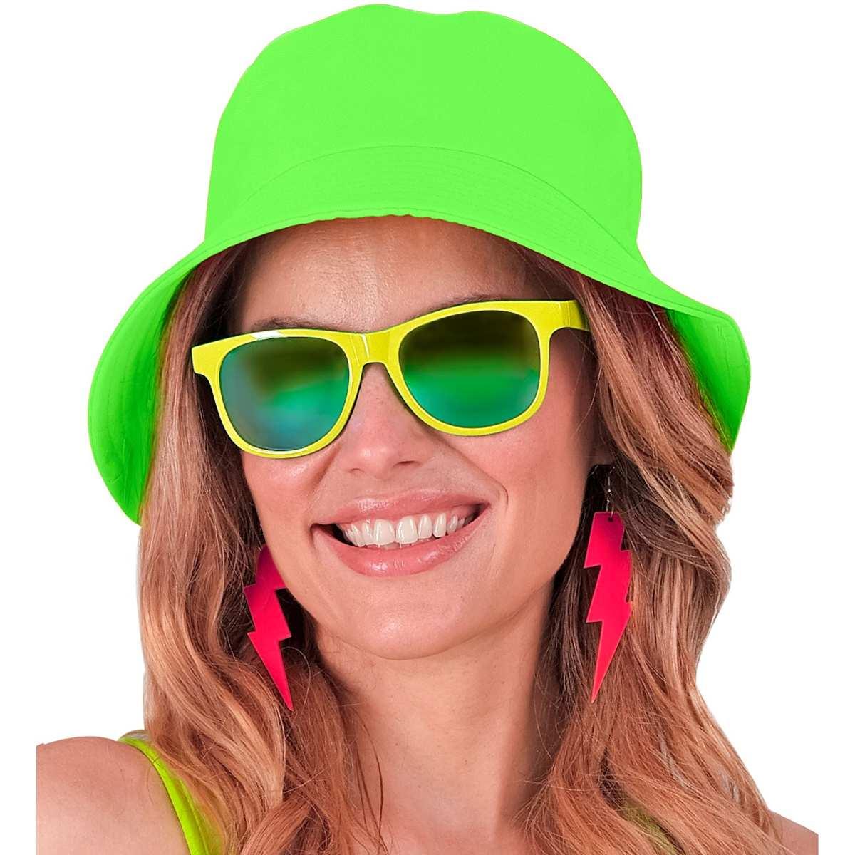 Cappello Pescatore Tessuto Verde Fluo |Widmann