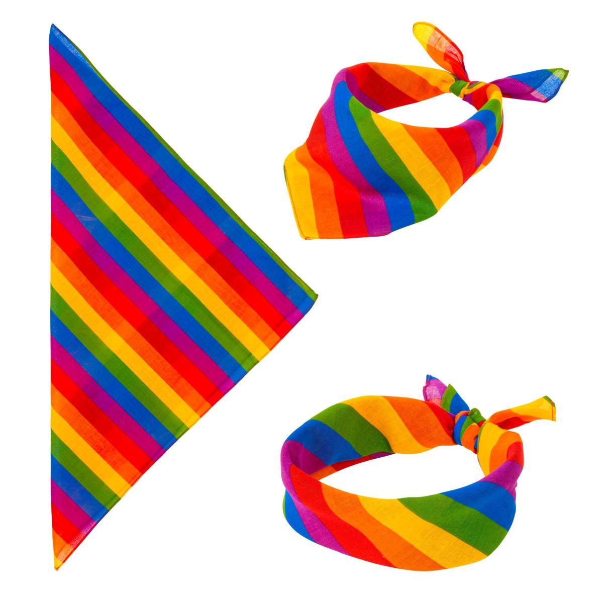 Bandana Tessuto Arcobaleno Multicolor cm.55x55 |Widmann