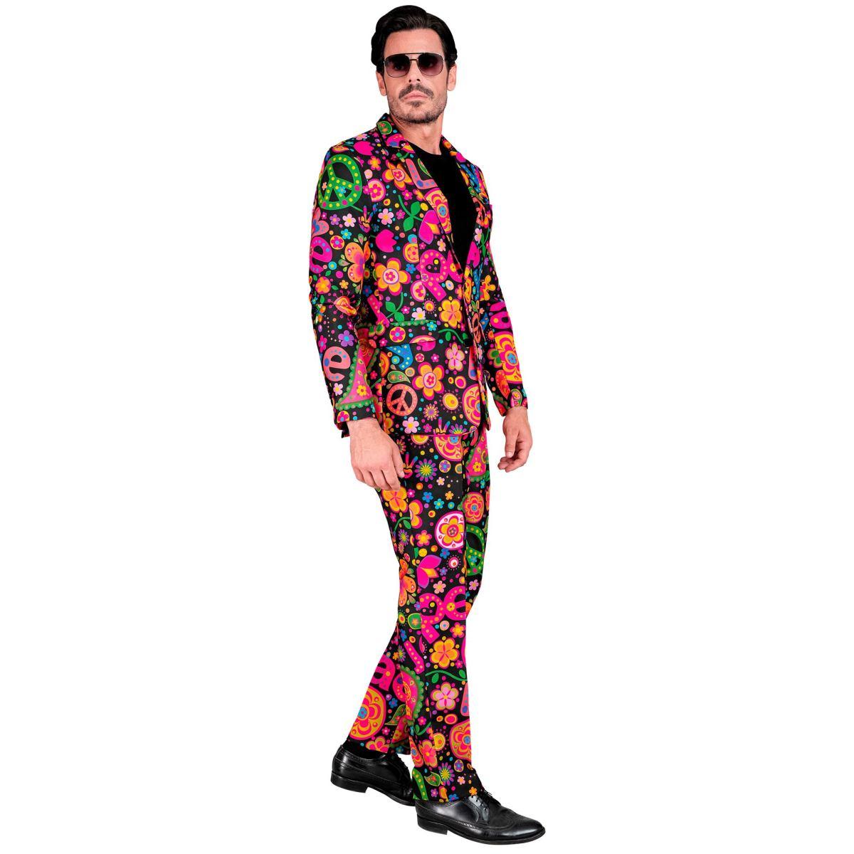 Costume Completo Hippie Fluorescente |Widmann