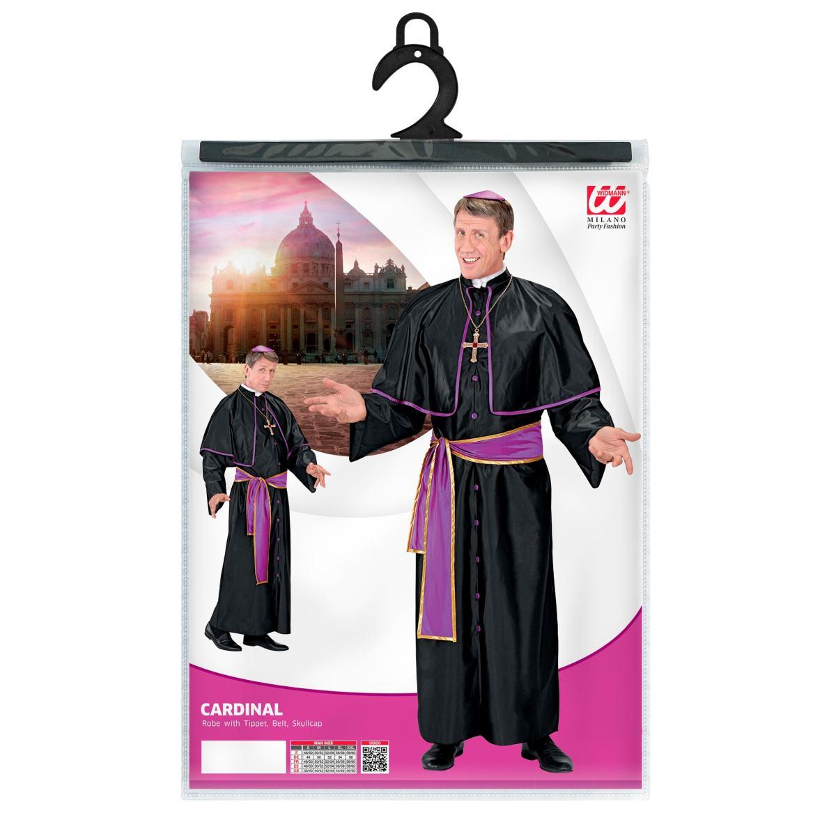 Costume Cardinale Nero e Viola |Widmann