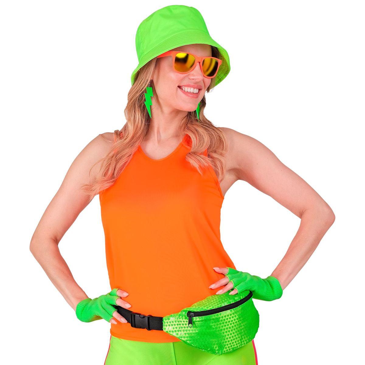 Borsa Marsupio Paillettes Verde Fluo |Widmann