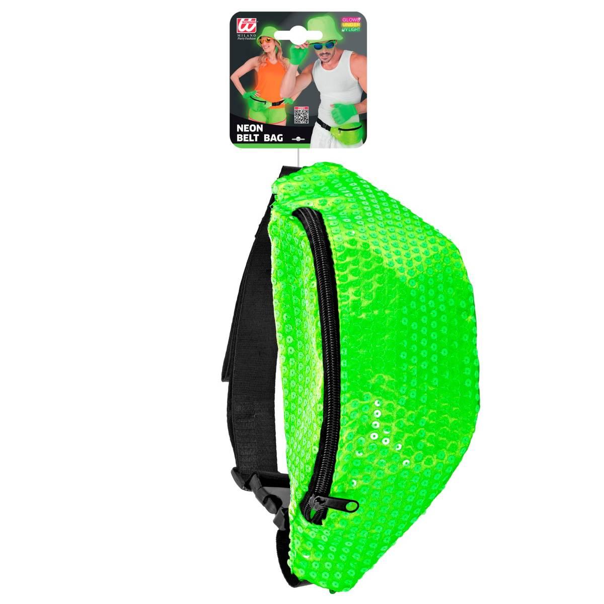 Borsa Marsupio Paillettes Verde Fluo |Widmann