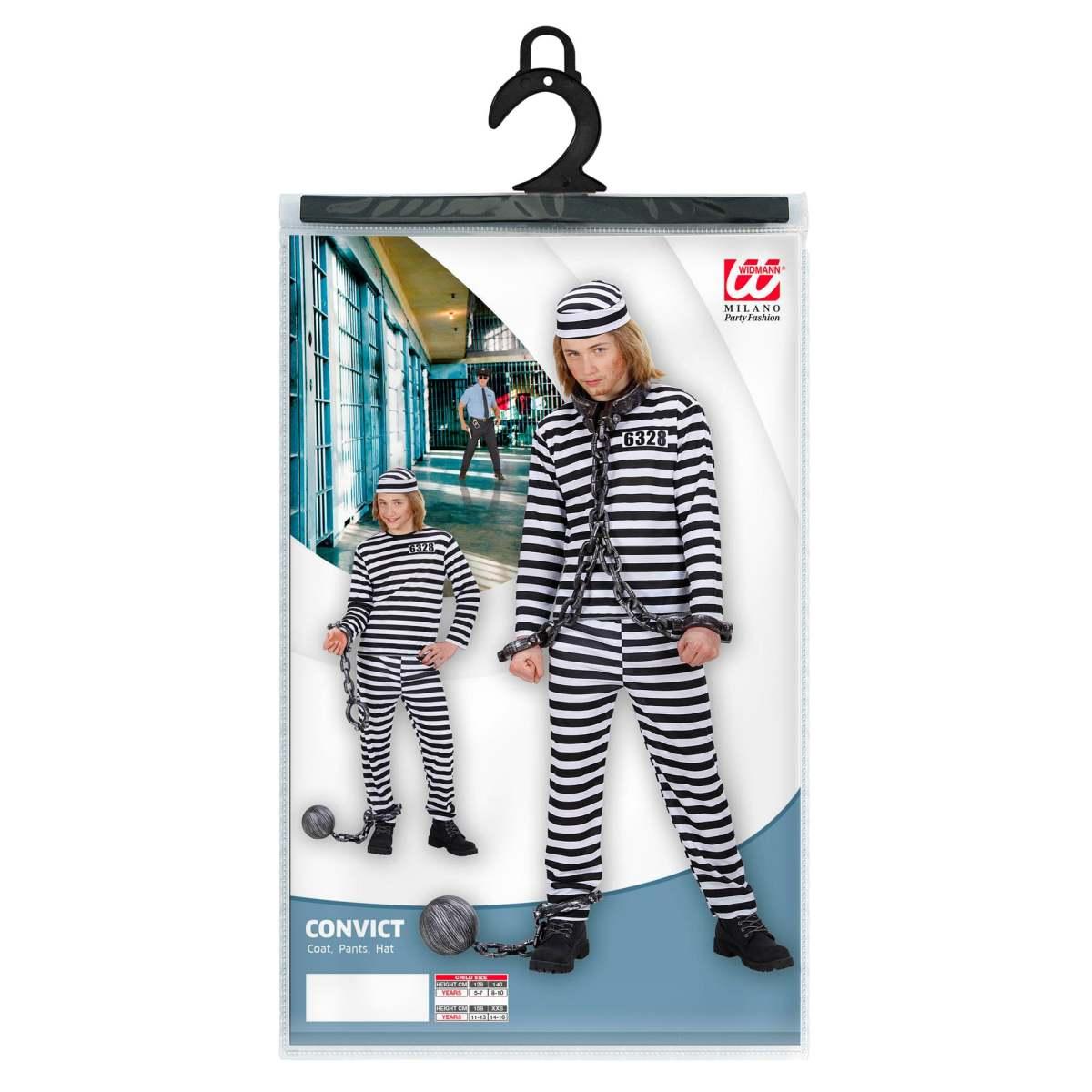 Costume Carcerato Righe |Widmann