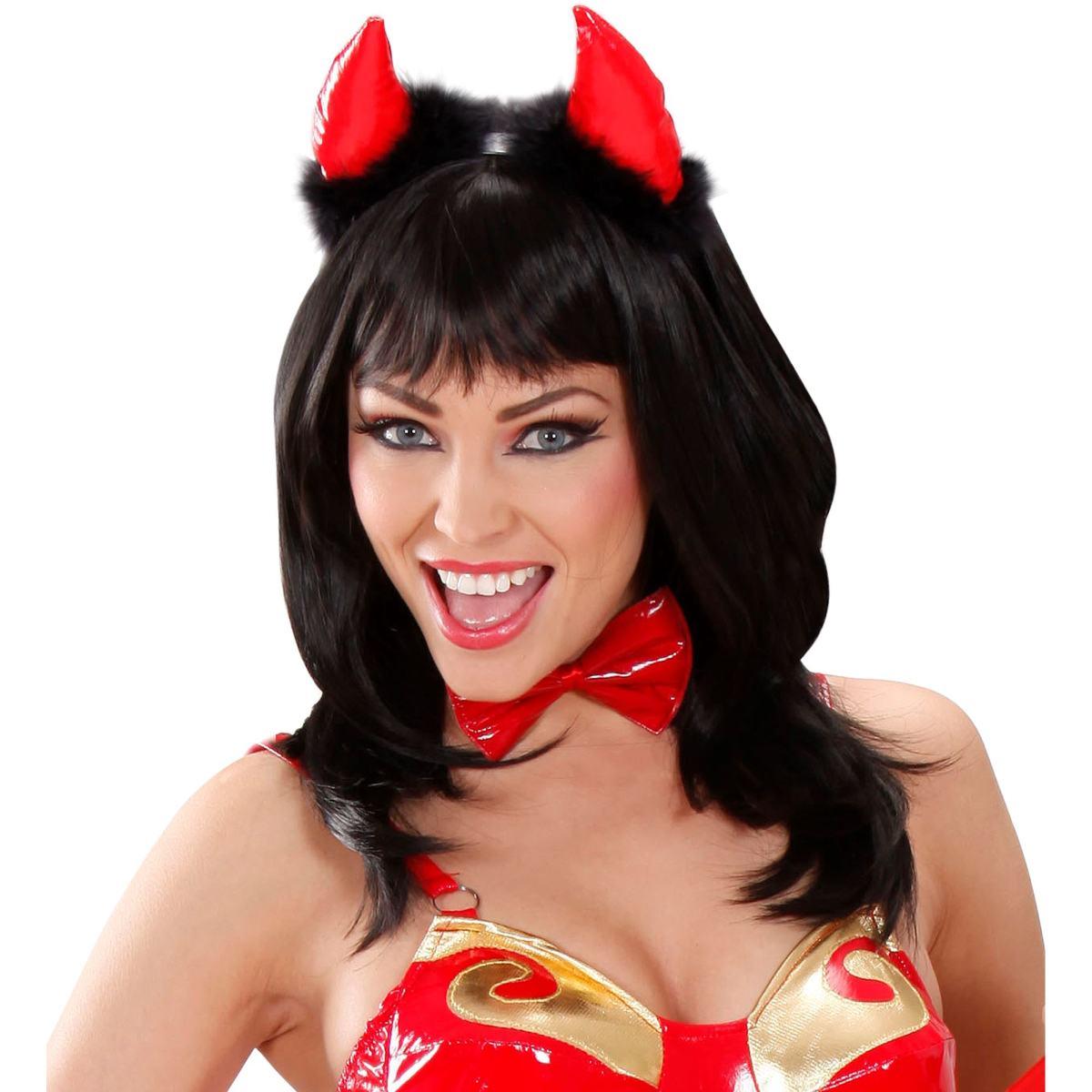 Parrucca Ashley Nera Liscia con Frangia |Widmann