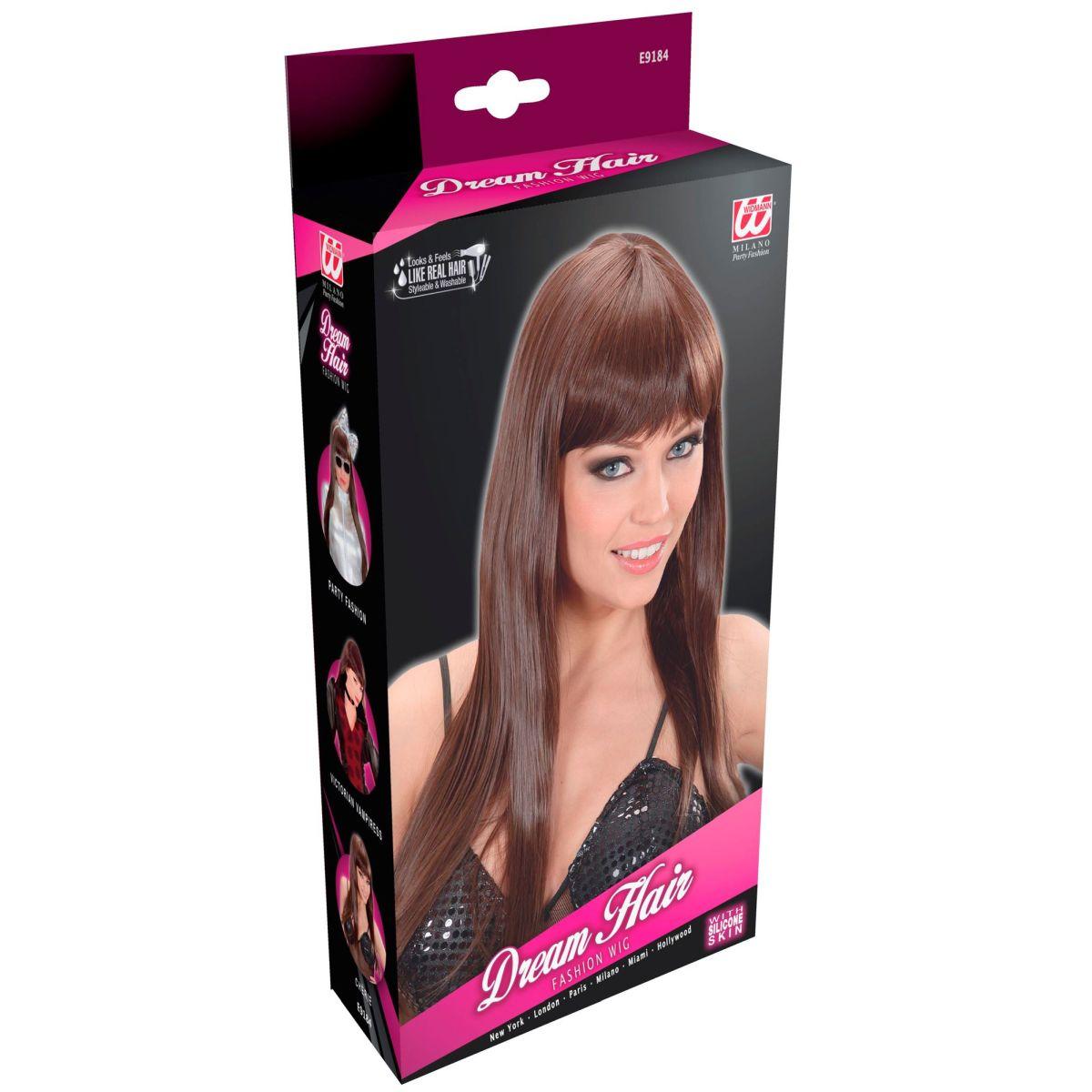 Parrucca Cherie Castana Liscia con Frangia |Widmann