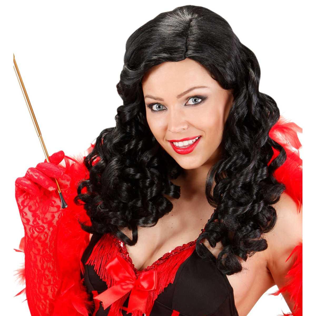 Parrucca Jessica Mossa Nera Lunga |Widmann