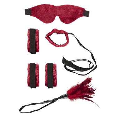 Dominatrice Bondage con Bende e Piume Bordeaux |Widmann