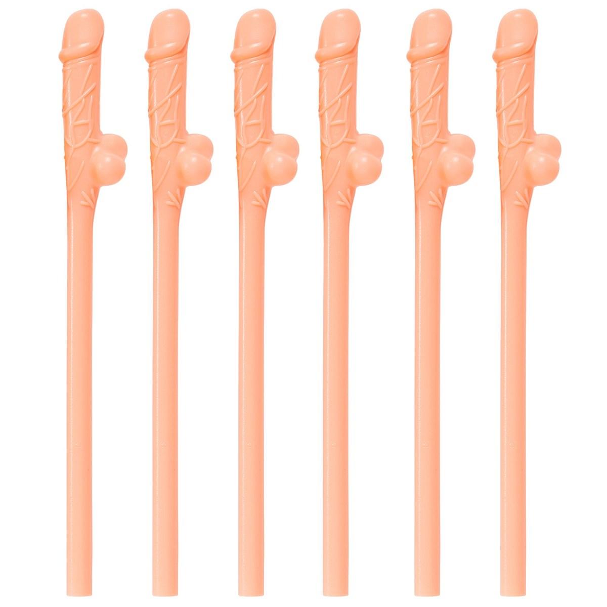 Cannucce PVC Pene Rosa Set pz.6 |Widmann