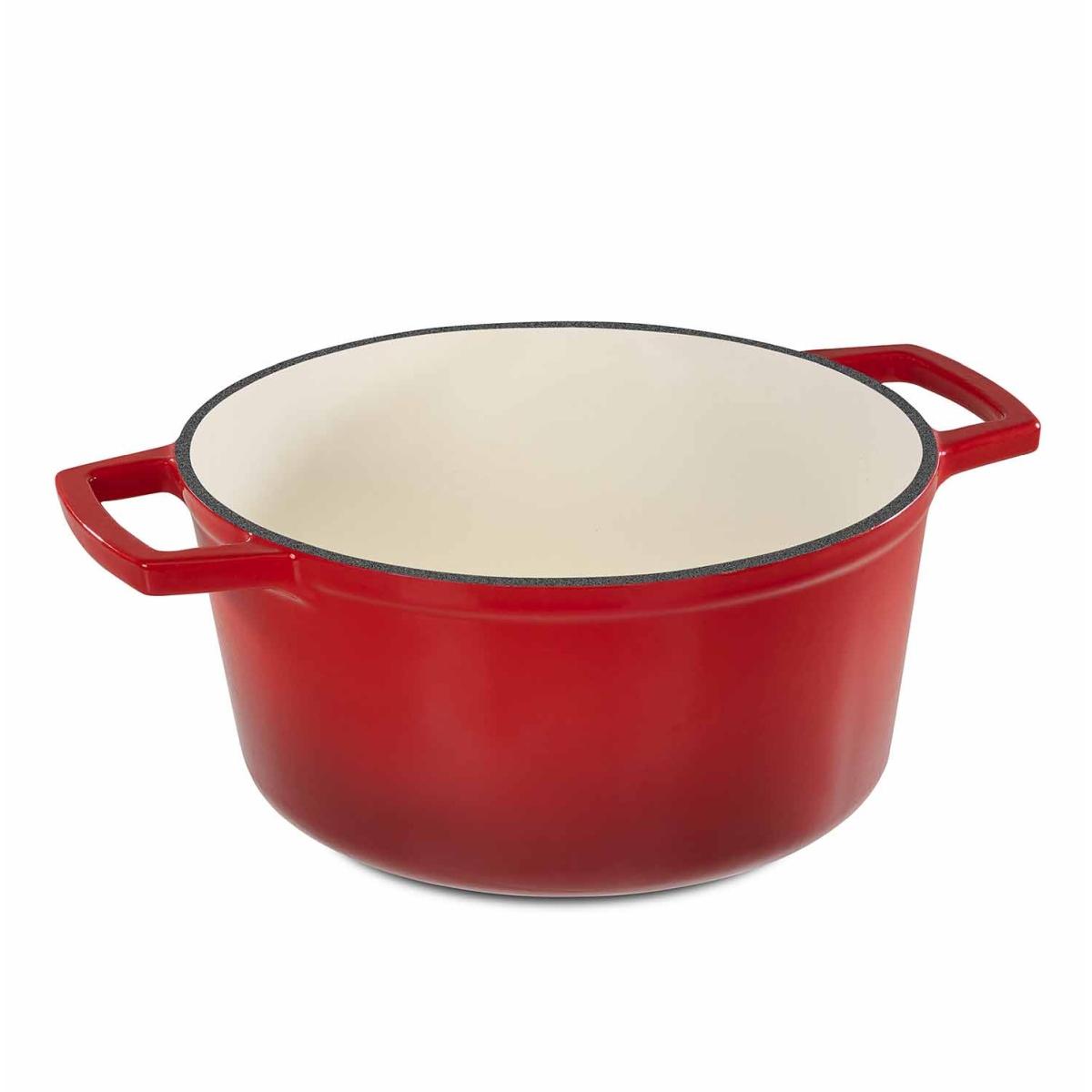 Casseruola cm.Ã˜20 Ghisa con Coperchio Rossa | Barazzoni