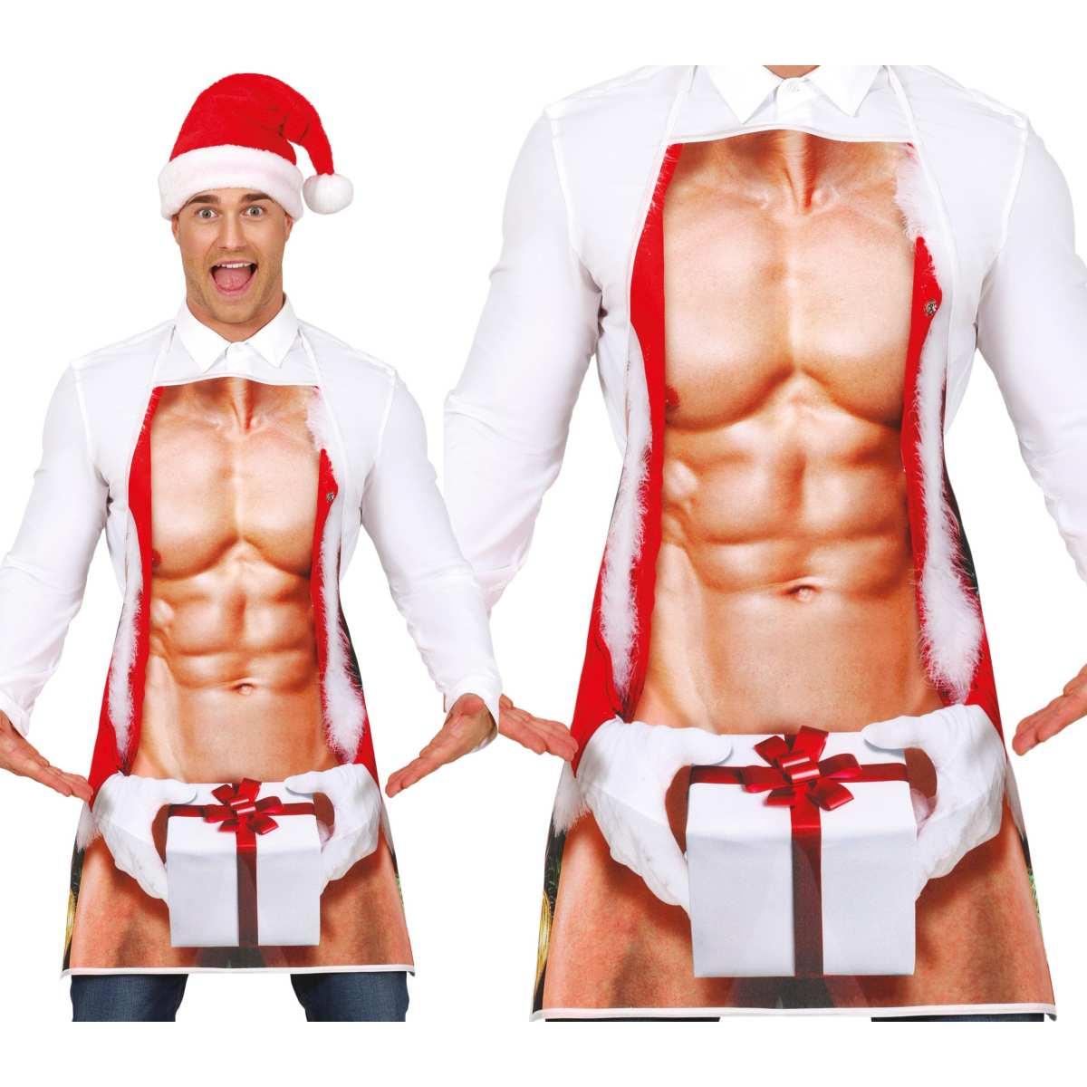 Grembiule Natalizio in Tessuto Sexy Uomo | Guirca