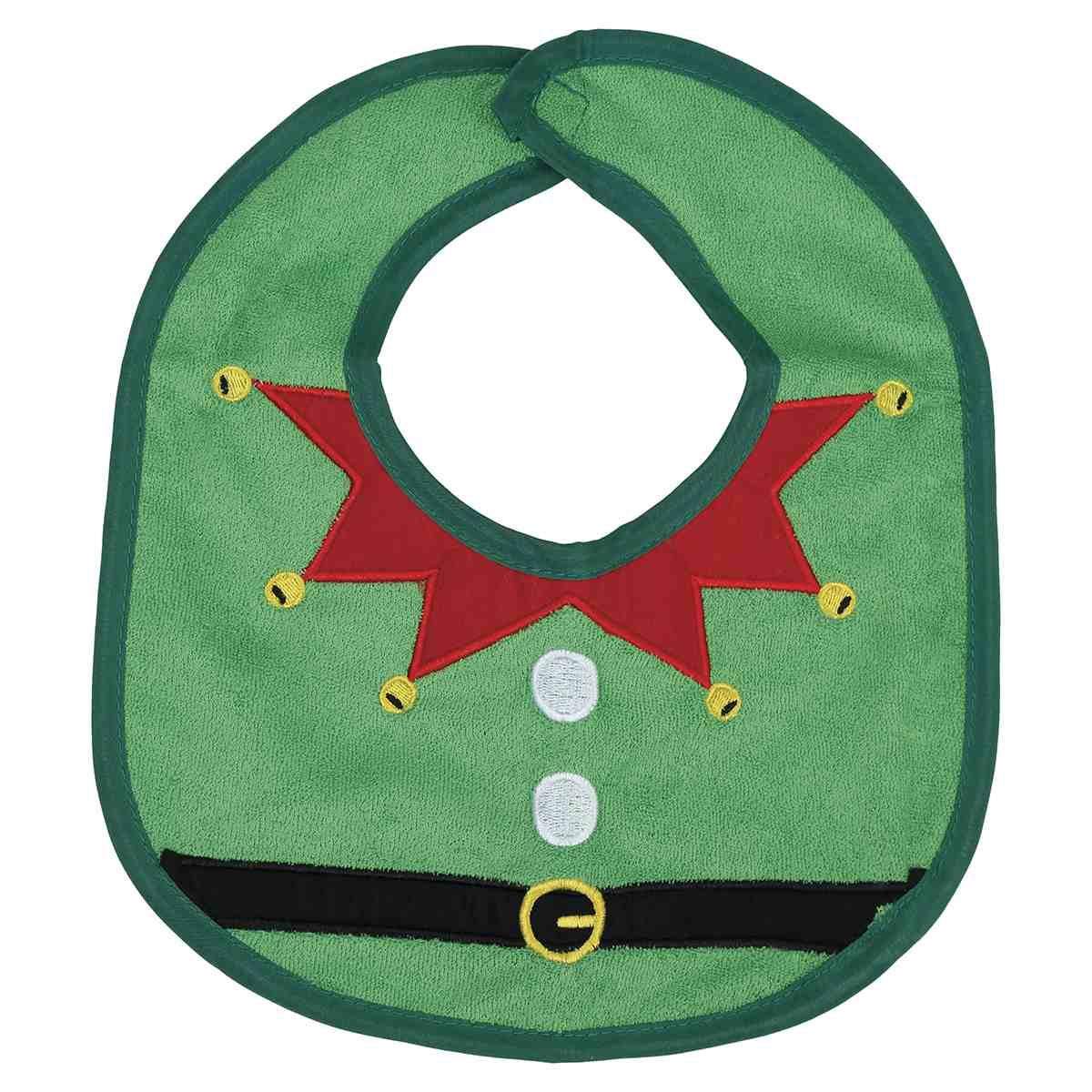 Bavaglino Natalizio Tessuto Verde Merry Christmas |Guirca