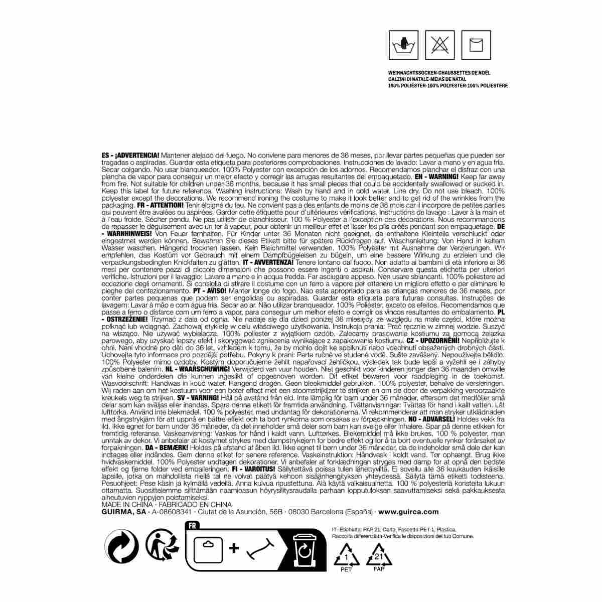 Bavaglino Set con Cappello Natalizio in Tessuto Renna | Guirca