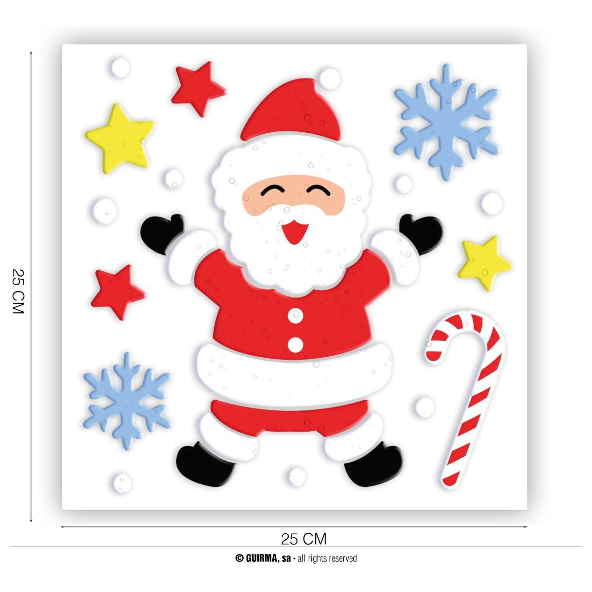 Vetrofanie Gel Adesive Babbo Natale cm.20x25 | Guirca