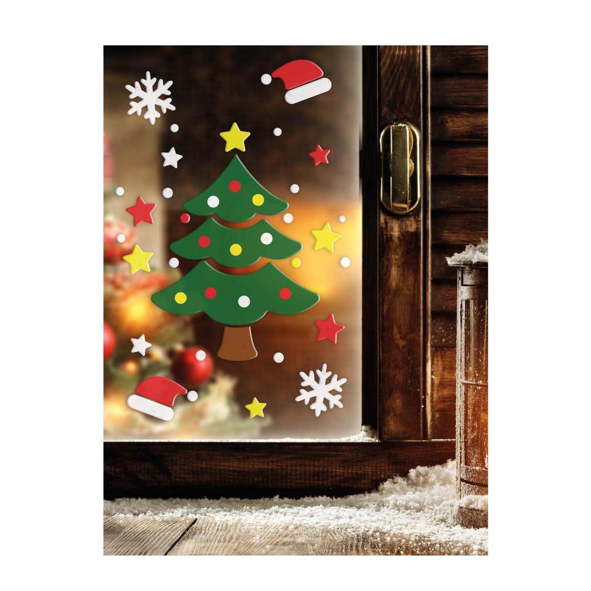 Vetrofanie Gel Adesive Natale Albero di Natale cm.20x25 | Guirca