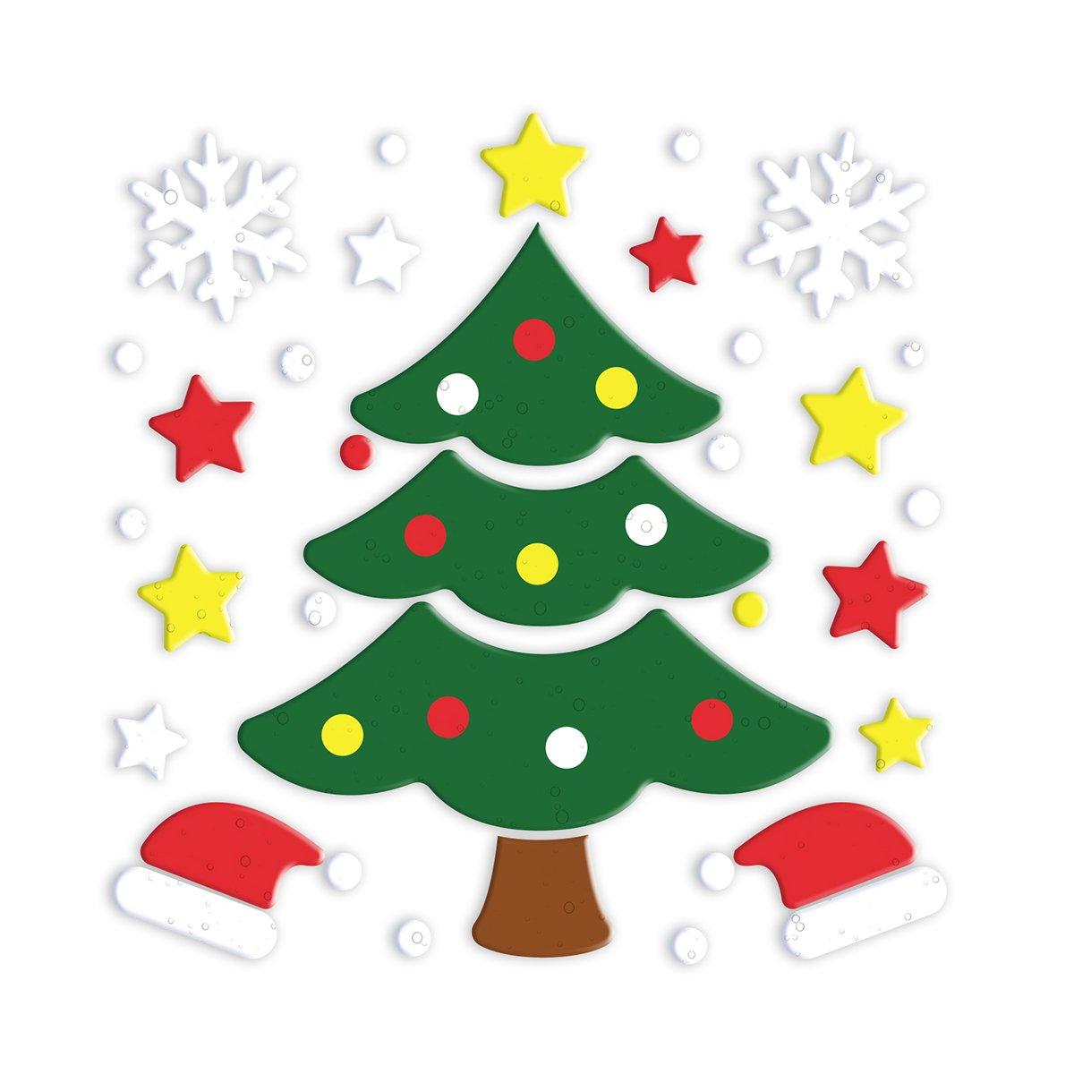 Vetrofanie Gel Adesive Natale Albero di Natale cm.20x25 | Guirca