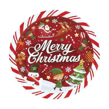 Piatti Carta Natale cm.Ã?23 Con Scritta pz6 | Guirca