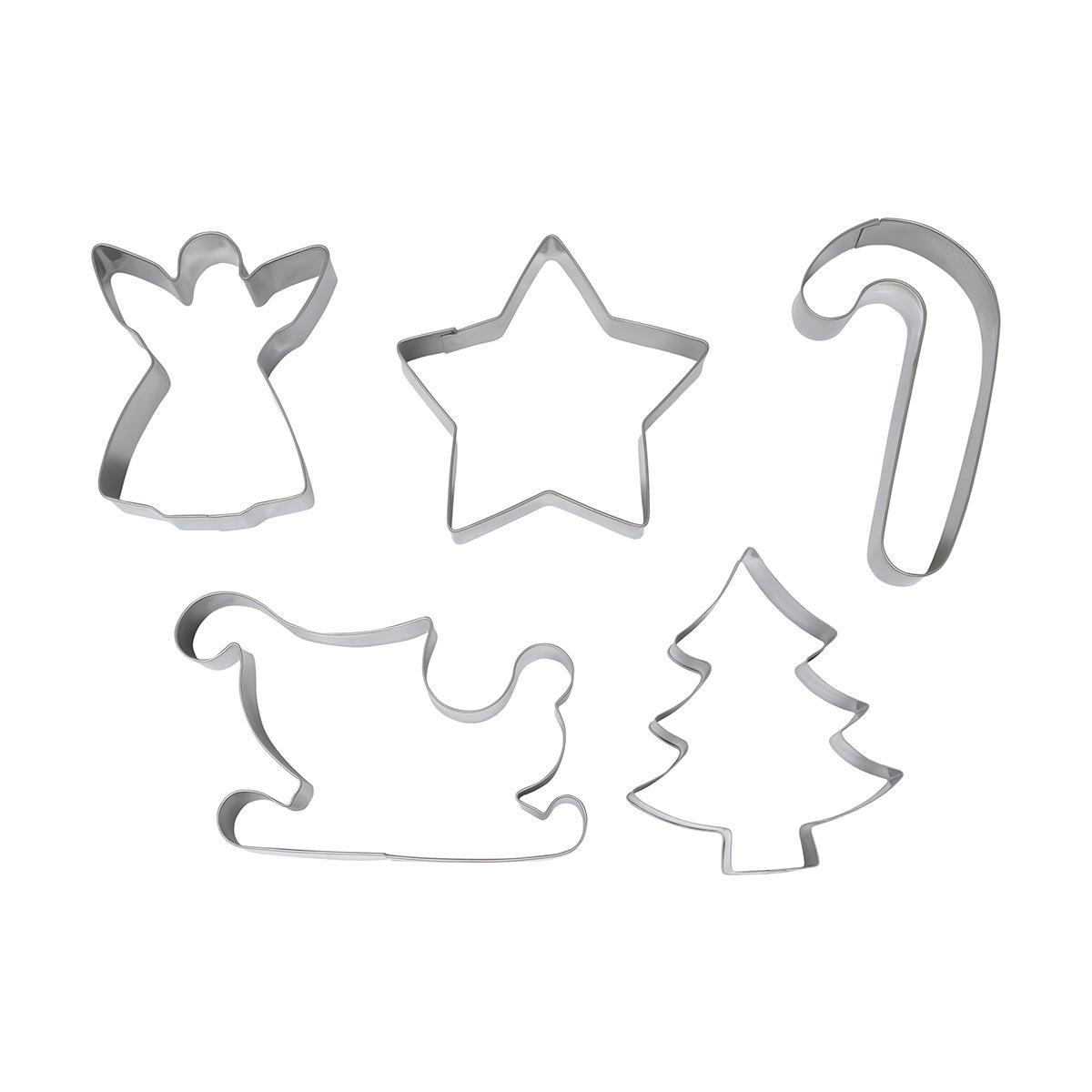 Formine Tagliabiscotti Natalizie Metallo Set pz.5 | Guirca