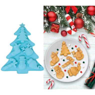 Stampo Silicone Natale Biscotti Set pz.6 | Guirca