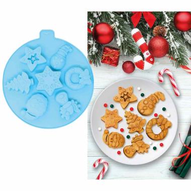 Stampo Silicone Natale Biscotti Set pz.7 | Guirca