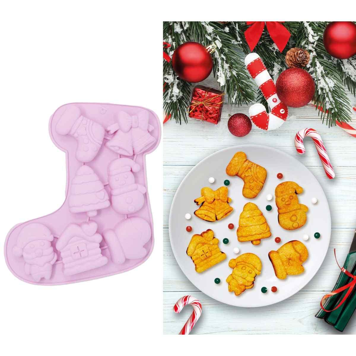 Stampo Silicone Natale Biscotti Set pz.7 | Guirca