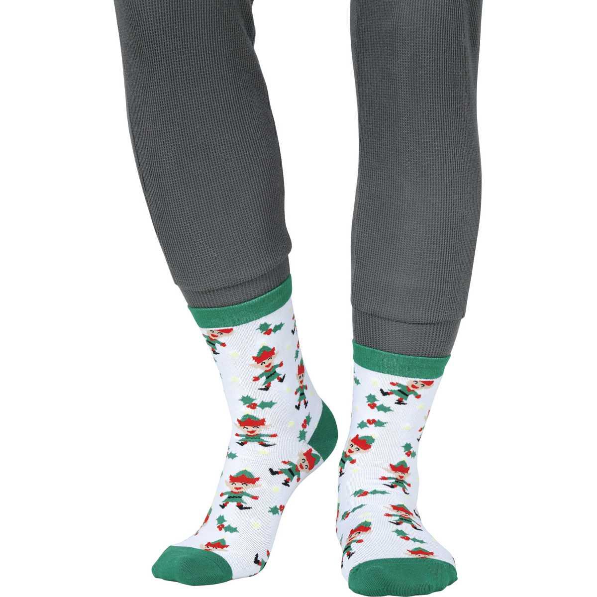 Calzini Natale Bianchi con Elfi | Guirca