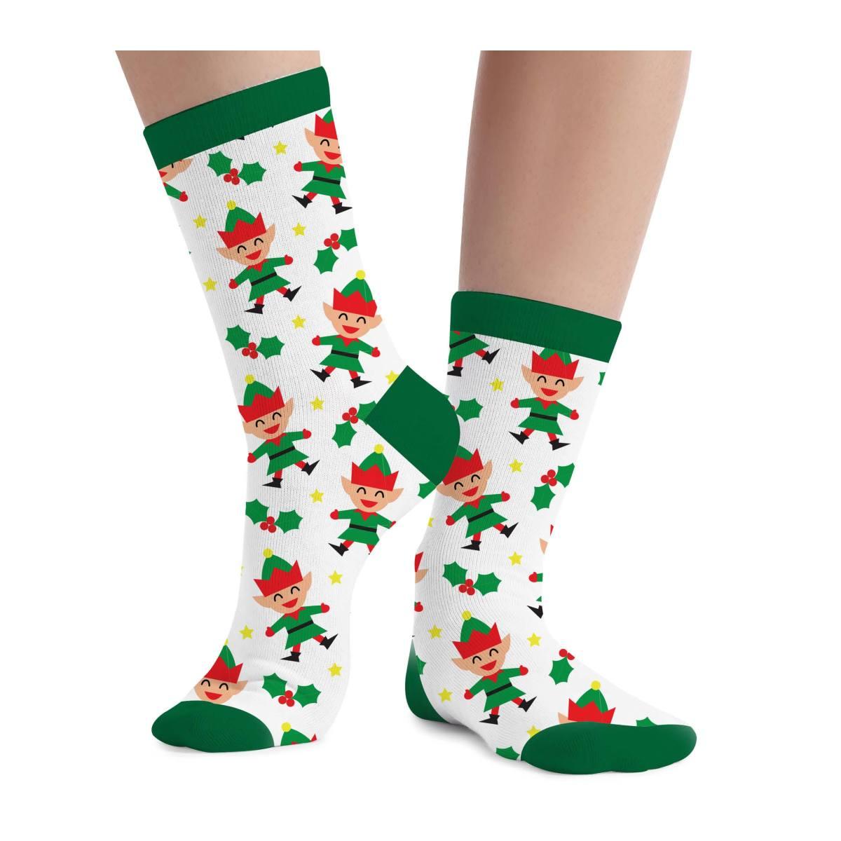 Calzini Natale Bianchi con Elfi | Guirca