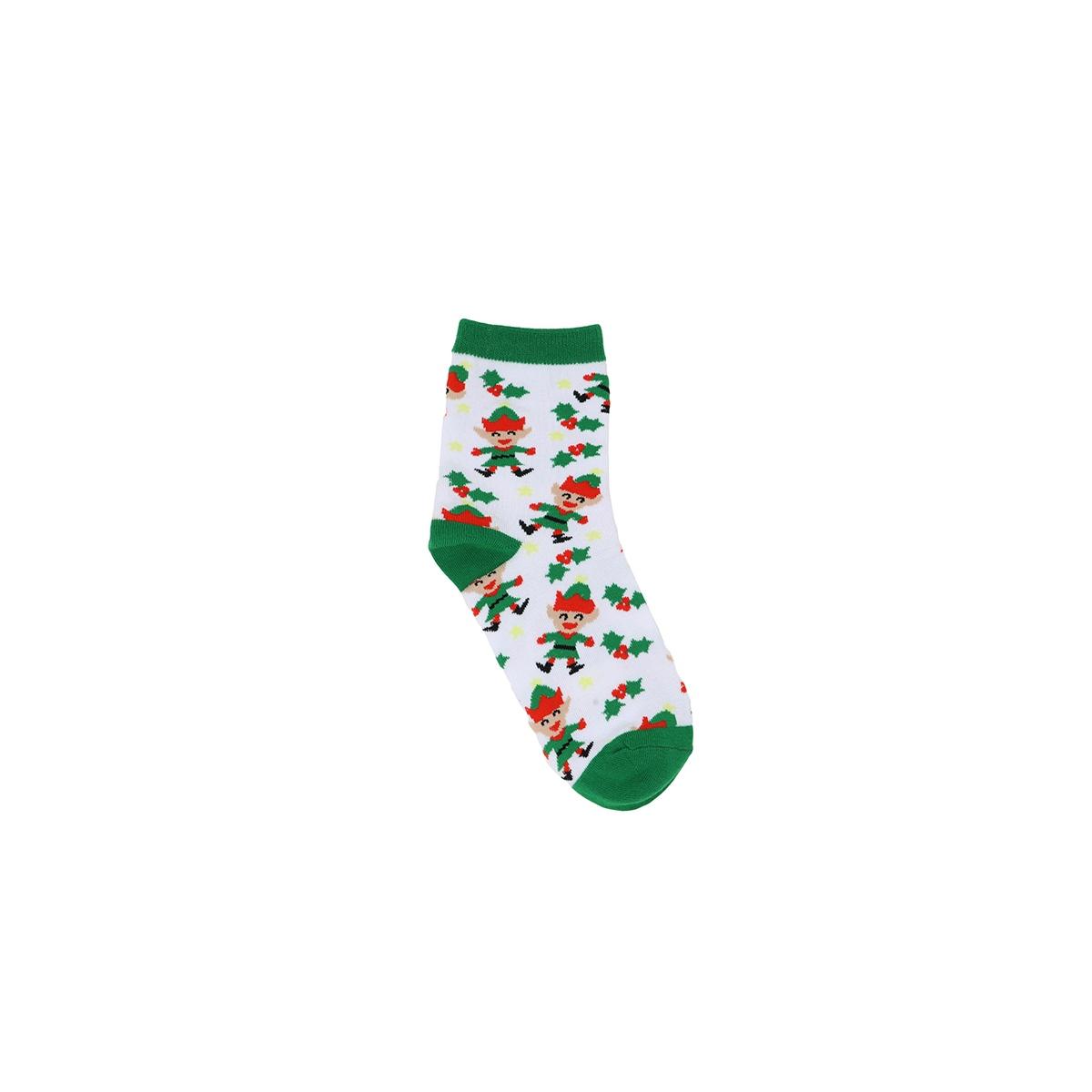 Calzini Natale Bianchi con Elfi | Guirca