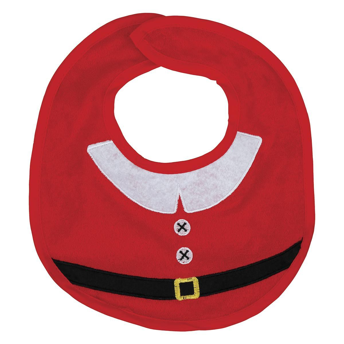 Bavaglino Natalizio in Tessuto Rosso | Guirca