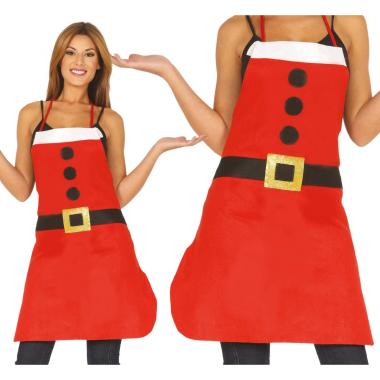 Grembiule Natalizio in Tessuto Rosso | Guirca